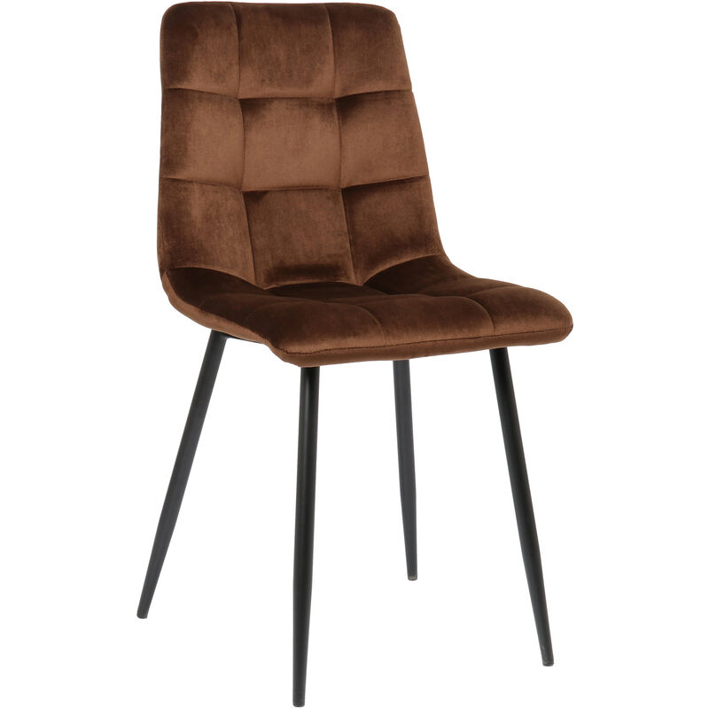 Chaise clp en metal non pliable interieur H. 88 cm marron