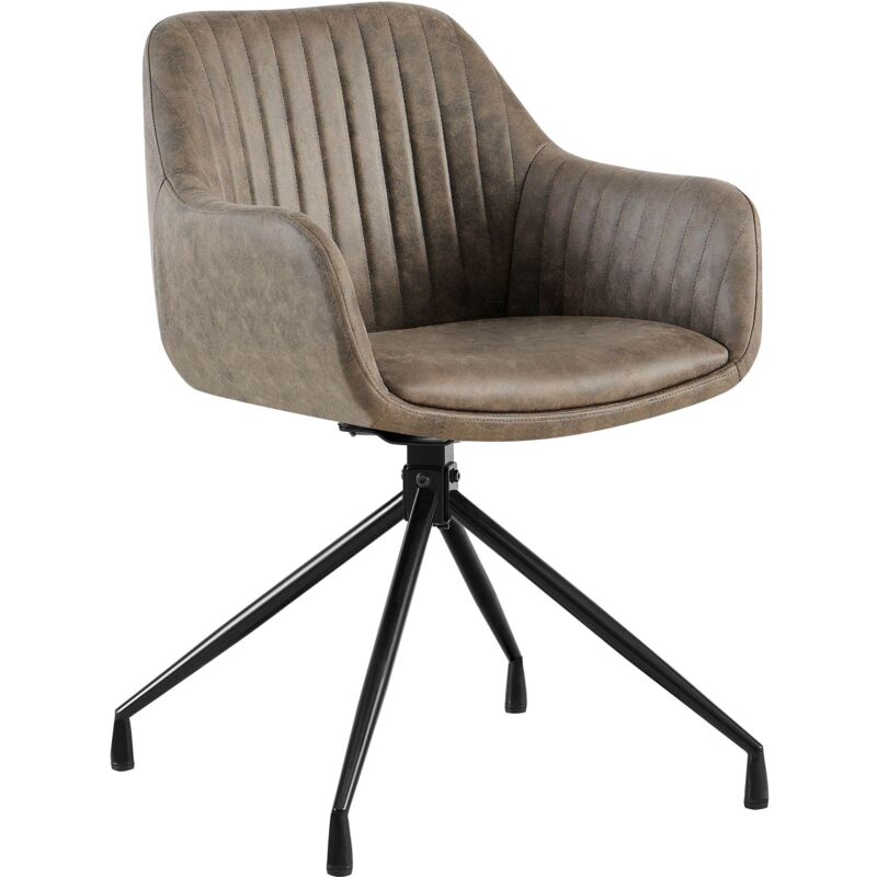 CLP - Chaise de salle à manger Welby Gris Similicuir vintage