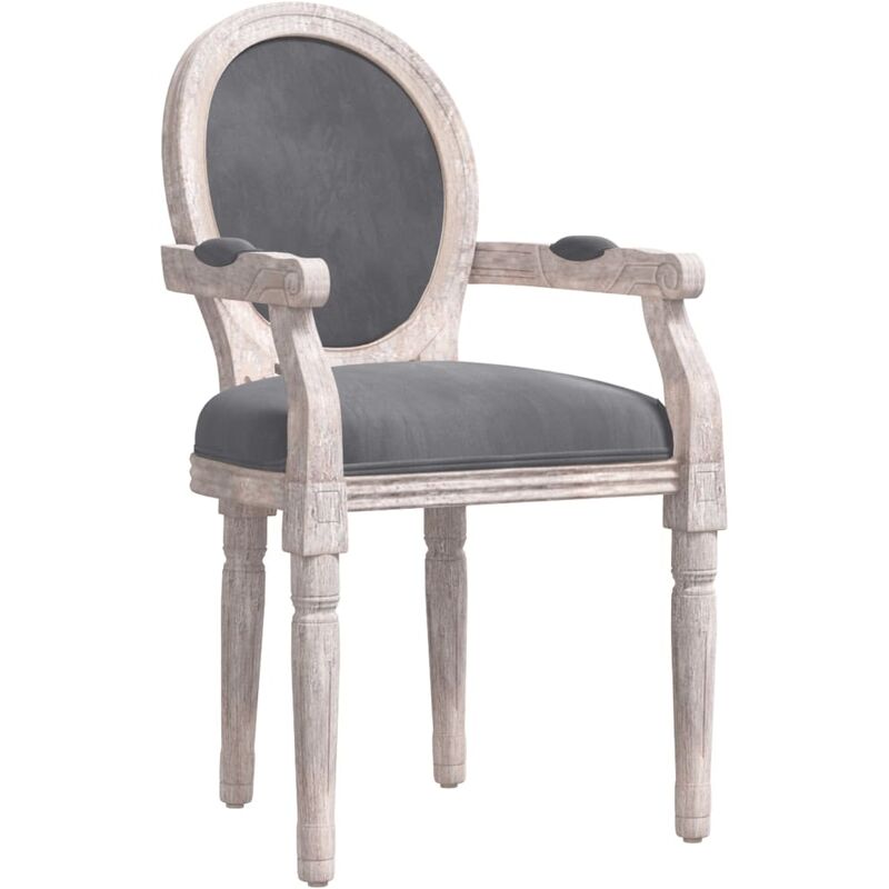Vidaxl - Chaise à manger gris foncé 54x56x96,5 cm velours