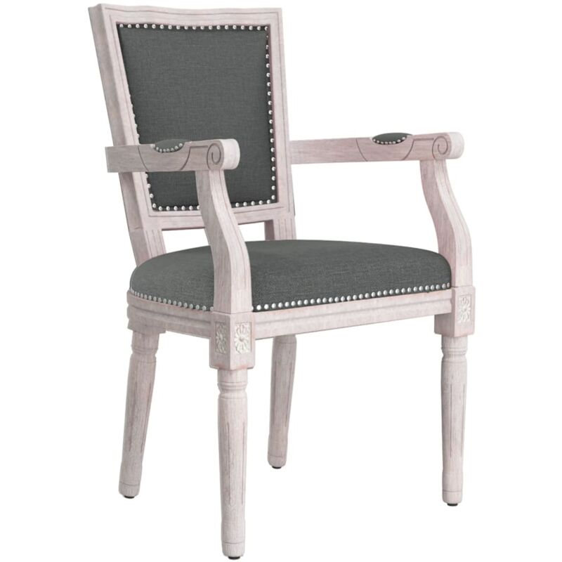 Chaise à manger Gris foncé Tissu