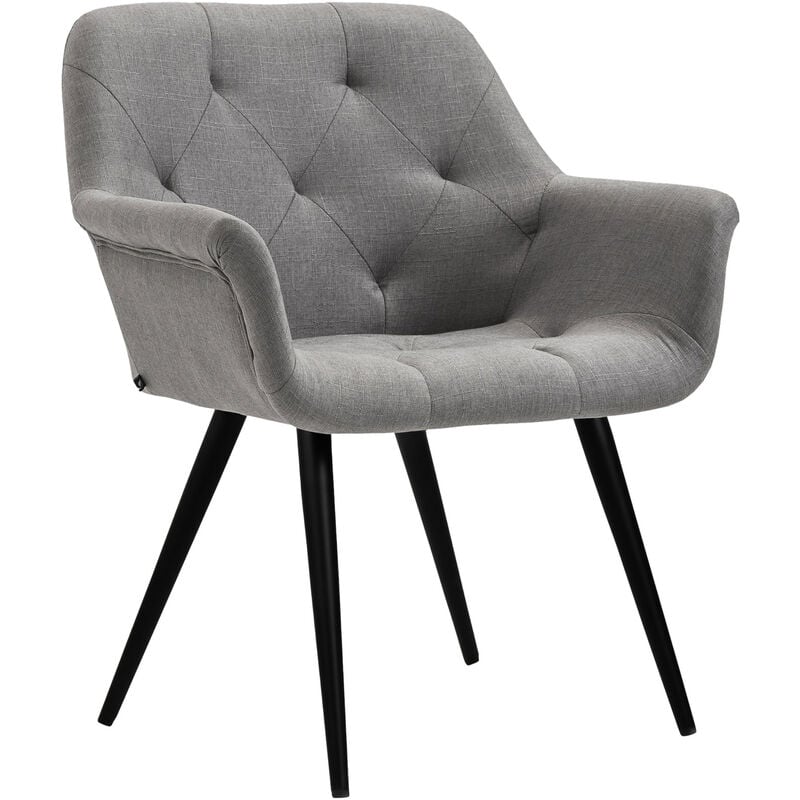 CLP - Chaise de salle à manger de Langford Grey, tissu