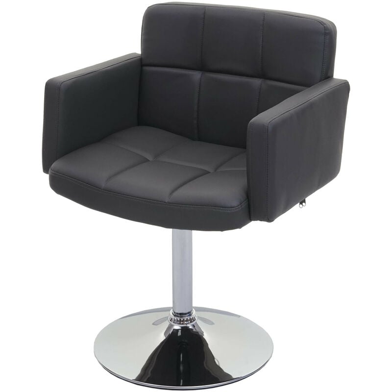 Chaise de salle à manger Orlando, chaise de cuisine chaise pivotante, similicuir chromé - gris