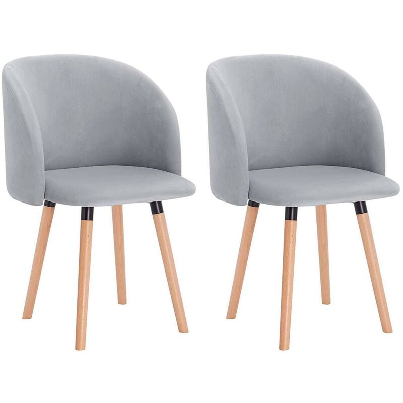 Chaise de salle à manger pieds bois gris