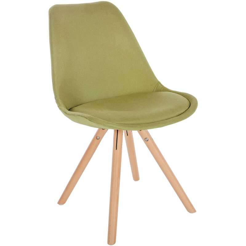 CLP - Chaise de tissu vert Sofia, Nature (Rund)