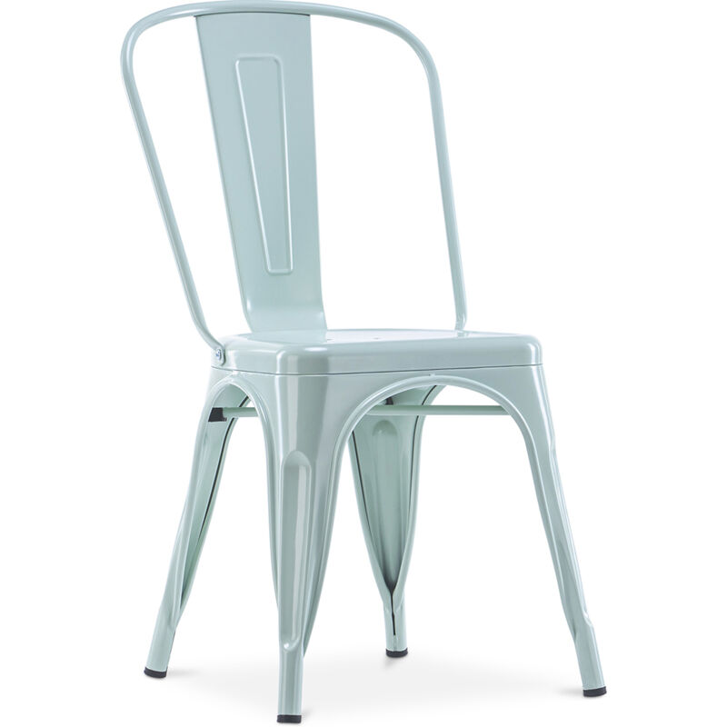 Chaise de salle à manger - Design industriel - Acier - Nouvelle édition - Stylix Vert pâle