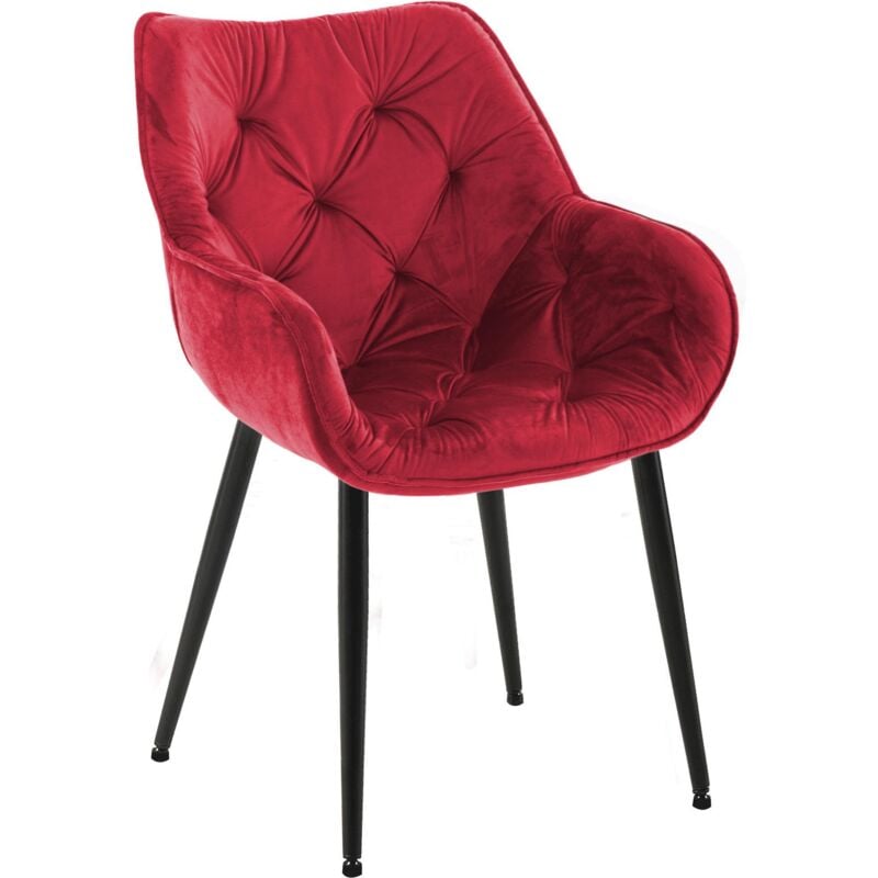 CLP - Chaise de padding de pozzo total élégant conception de velours différentes couleurs colore : Rouge