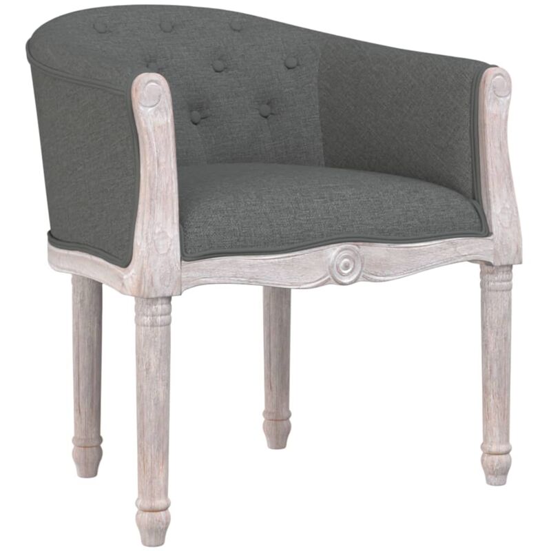 Chaise à manger Gris foncé Tissu Vidaxl