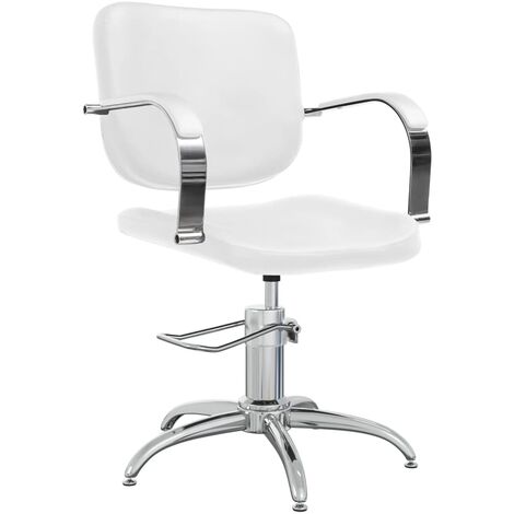 vidaXL Chaise de Salon Similicuir Fauteuil Siège Coiffeur Shampoing Noir/Blanc