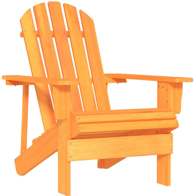 Chaise de jardin Adirondack Bois de sapin massif Orange
