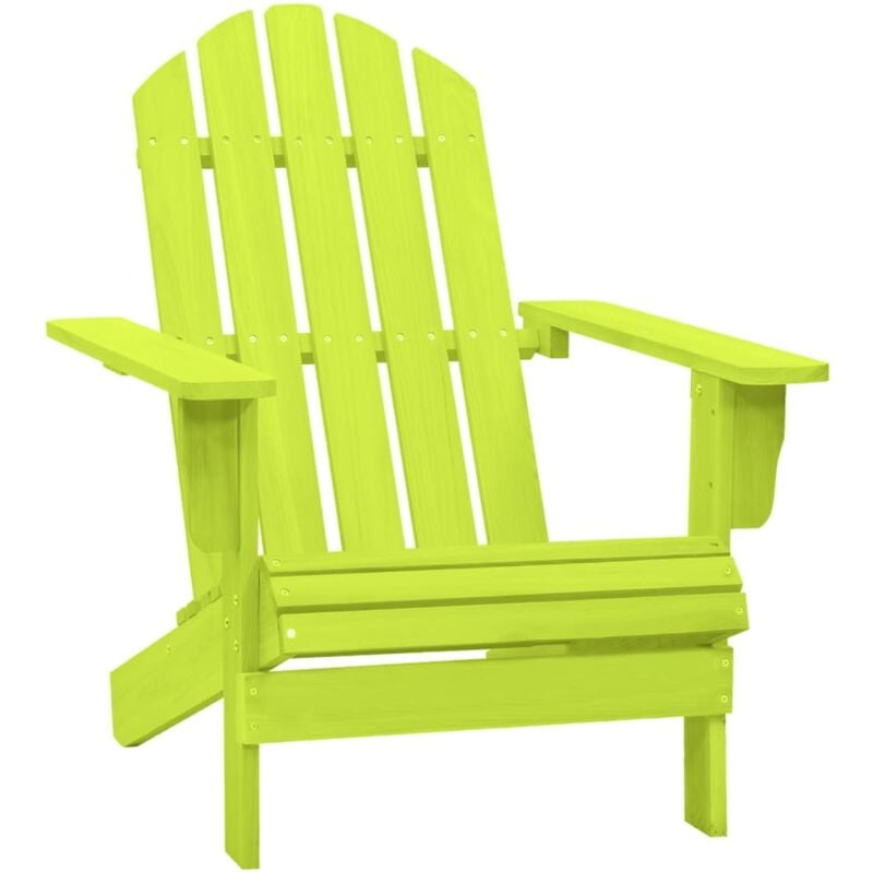 Chaise de jardin Adirondack Bois de sapin massif Vert