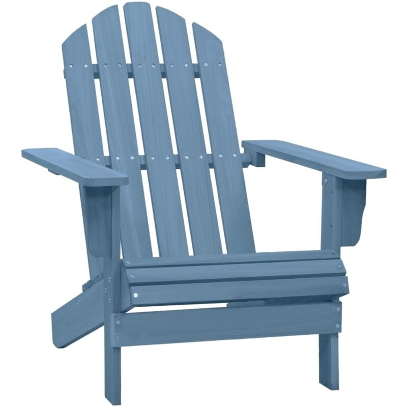 Chaise de jardin Adirondack bois de sapin massif bleu Vidaxl