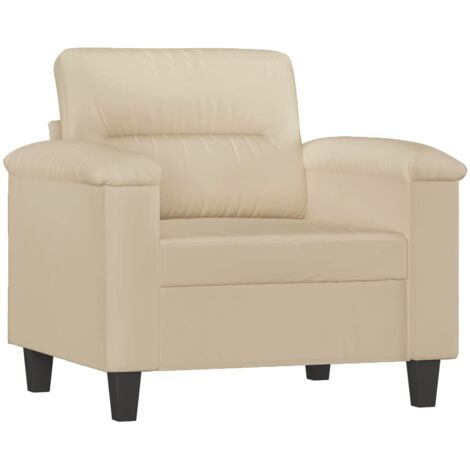Chaise de salon，Chaise de canapé crème 60 cm tissu microfibre CFW36353