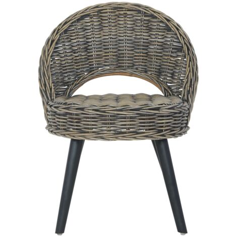 Chaise de salon，Chaise de canapé rotin kubu noir CFW30067