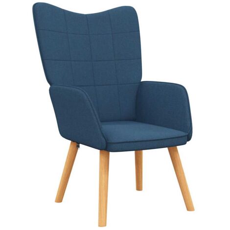 Chaise de salon，Chaise de relaxation Bleu Tissu CFW242196