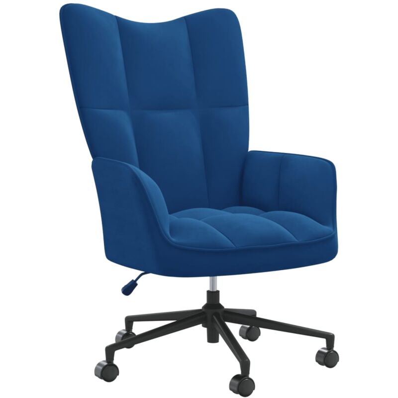 Design In - Chaise de salon,Chaise de relaxation Bleu Velours CFW50809