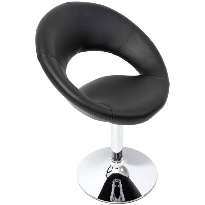 Mendler - Chaise de séjour Palerme, salle à manger, simili-cuir, noir