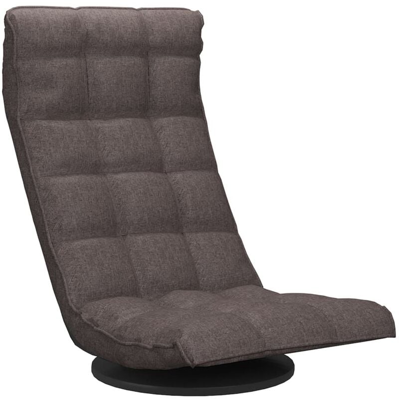 Vidaxl - Chaise de sol pivotante Taupe Tissu