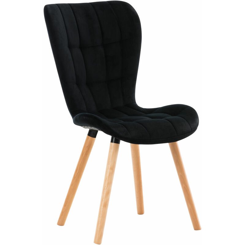 CLP - Chaise de table à manger Elda Velours noir