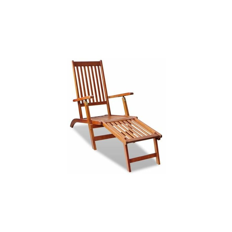 Coavas - Chaise de terrasse avec repose-pied Bois d'acacia solide