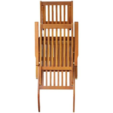 Chaise de terrasse avec repose-pied Bois d'acacia solide