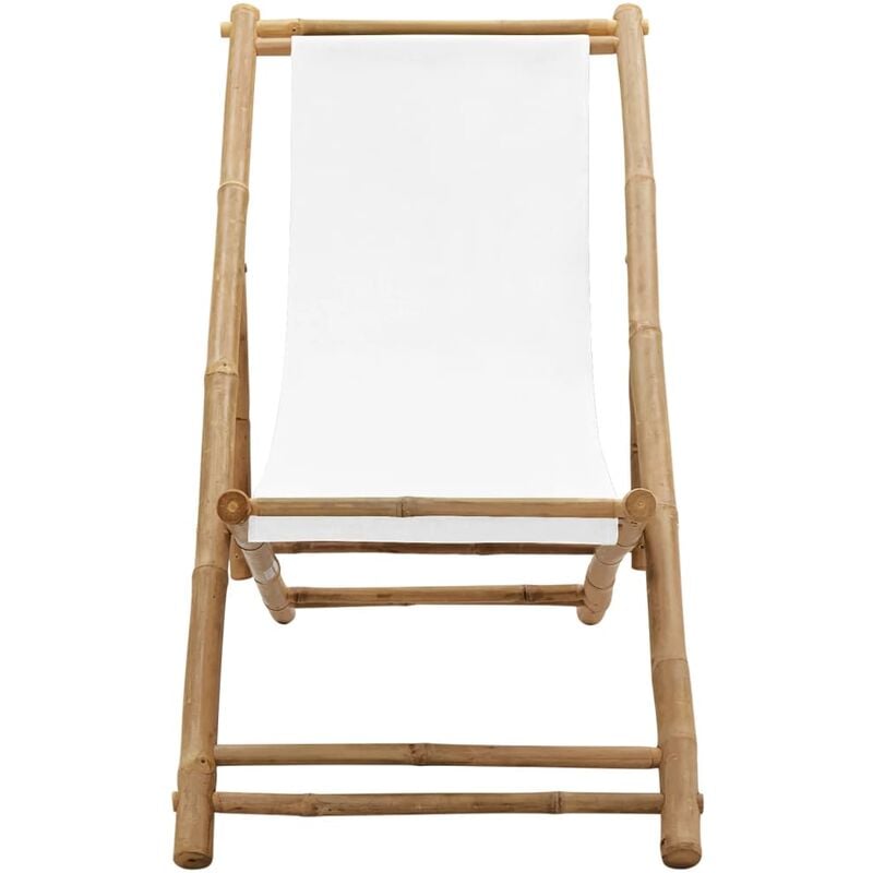Chaise de terrasse Bambou et toile - Inlife