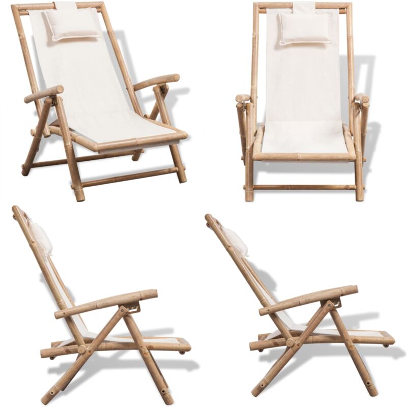 Chaise de terrasse d'extérieur Bambou - Chaises De Jardin - Chaises Pliables - Mobilier De Jardin - Chaise Extérieure - Chaise En Bambou - Home &