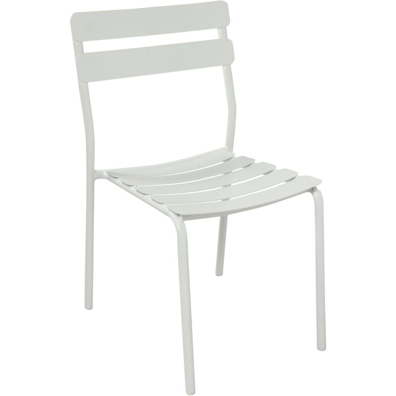 Oviala - Chaise de jardin en aluminium blanche - Blanc
