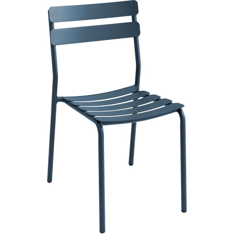 Chaise de terrasse en aluminium bleu foncé