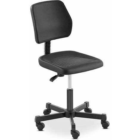 Chaise d'atelier - 120 kg - Chrome, Wood - Hauteur réglable de 550 - 800 mm