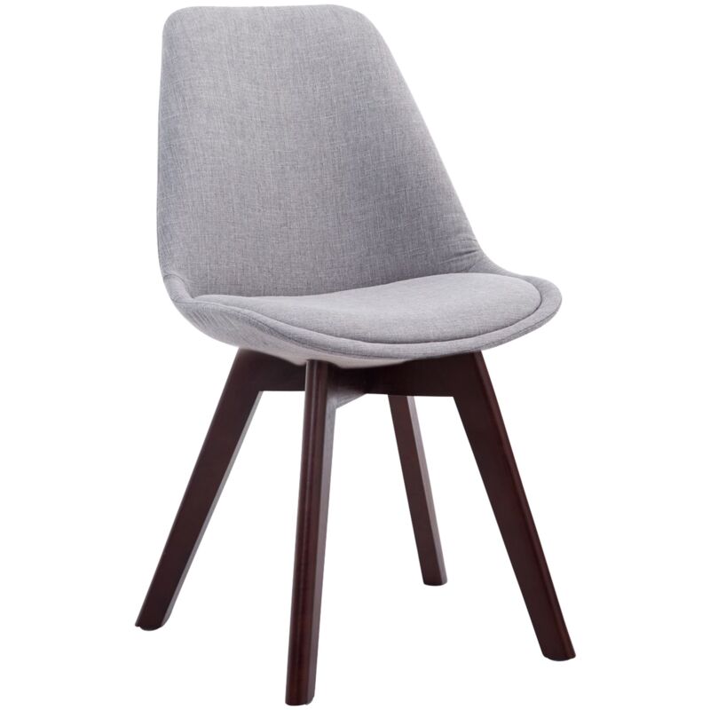 CLP - Chaise de visiteur Borneo V2 tissu Gris Noyer