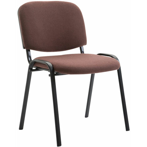 Chaise de visiteur idéale pour la salle d'attente empilable en différentes couleurs tissu colore : MARRON