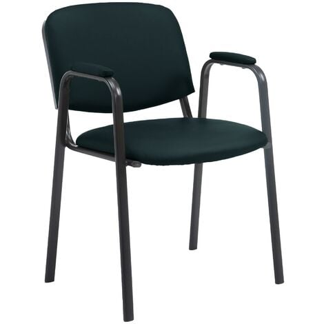 Chaise de visiteur Ken PRO similicuir Noir