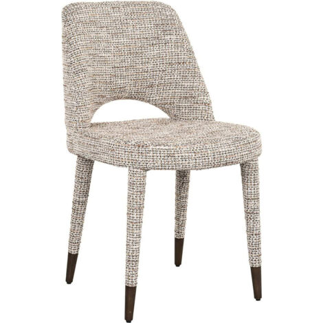 Chaise design Cecilia en mousse élégante - Beige texturé élégant