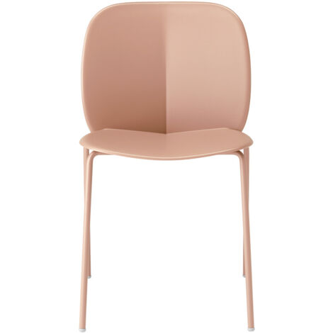 Chaise design, Chaise empilable Mentha recyclée par SCAB Caramel en Plastique, Scab design