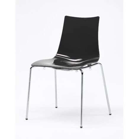 Chaise design, Chaise Zebra antishock 4 pieds métal Noir en Plastique, Scab design