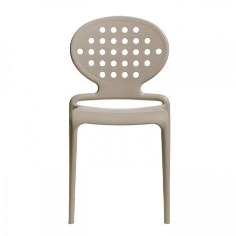Chaise design Colette par Scab Design - Beige scab - Utilisable en Intérieur et Extérieur. - Empilable - Beige scab