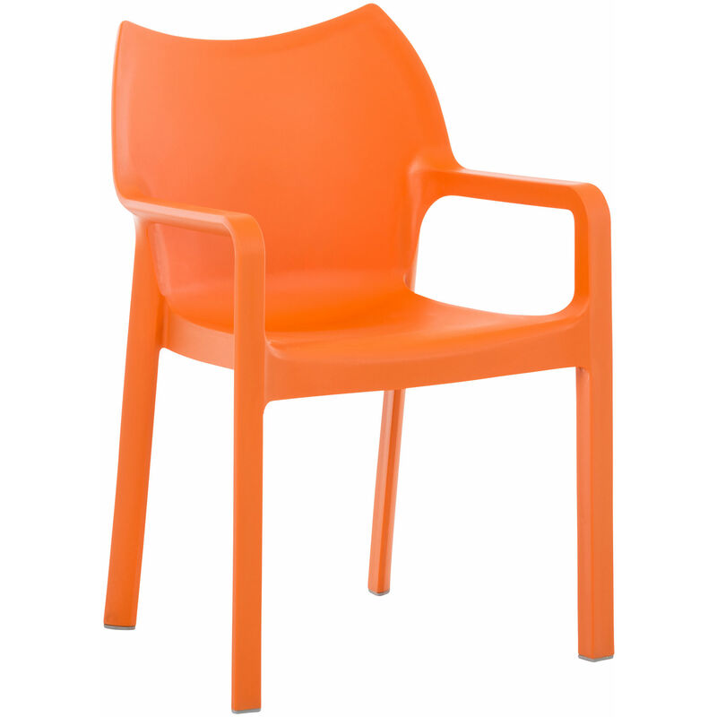 Chaise de jardin avec un style polypropylène moderne et polyvalent dans différentes couleurs colore : Orange