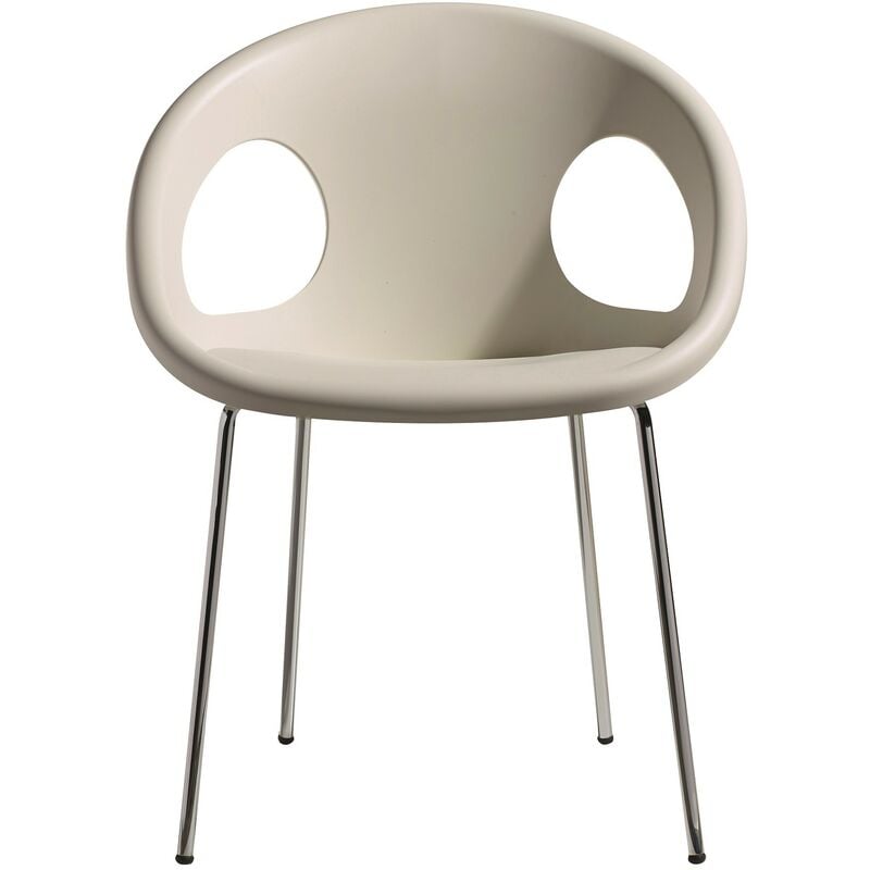 Scab Design - Chaise design, Chaise design drop pieds chromés Touterelle en Plastique