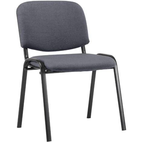 Chaise Confortable et Empilable Chaise Visiteur avec Rev/êtement en Tissu de Qualit/é Couleur au Choix : cr/ème CLP Chaise de Conf/érence Ken Pi/étement en M/étal Chrom/é