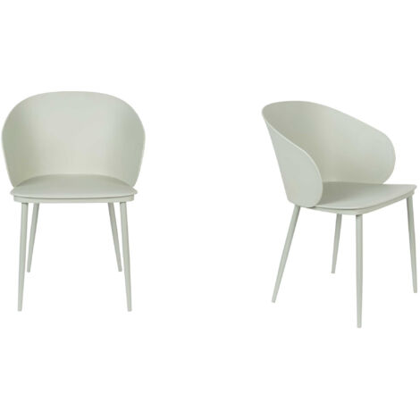Chaise design, Lot 2 chaises design Gigi Vert en Plastique, BOITE A DESIGN