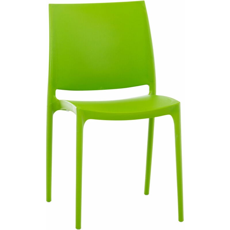 CLP - Chaise de jardin empilable en polypropylène Couleur : Vert