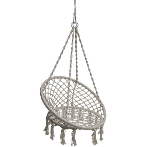 HESPERIDE Chaise détente macramé Plumaya Beige - Hespéride