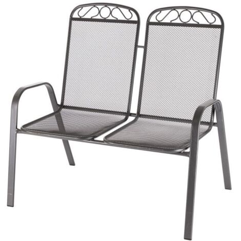 Chaise double de jardin en métal maillé 'Virginia'