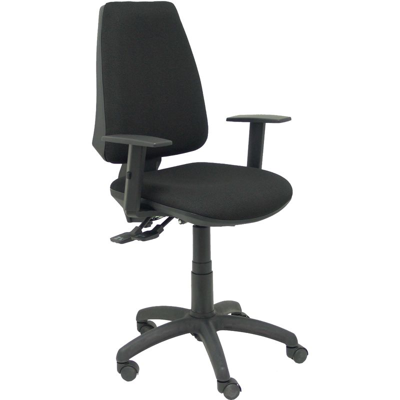chaise elche s avec accoudoirs réglables, couleur noire
