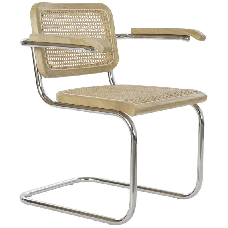 Chaise Orme Rotin 65,5X62X79 Calandre Marron Clair