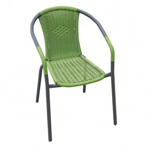 CHAISE EMPILABLE DE BASE EN ACIER/FIBRE. VERT - EHLIS - EHLIS