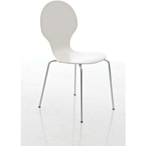 Chaise empilable de style moderne avec lignes élégantes et arrondies différentes couleurs colore : Blanc