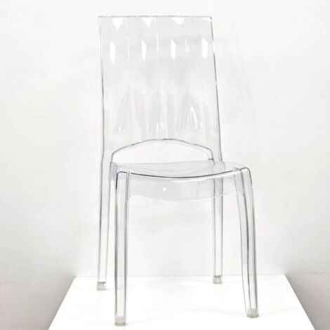 WS DESIGN Chaise empilable en polycarbonate transparent Mod. Morgana