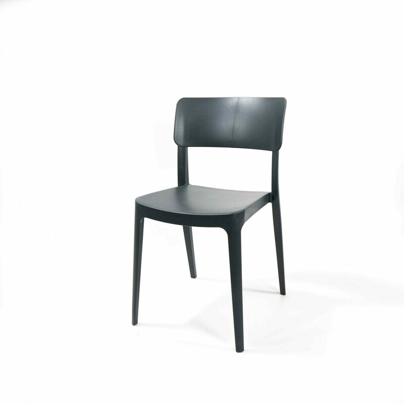 Wing chaise empilable en plastique, Anthracite, 50917