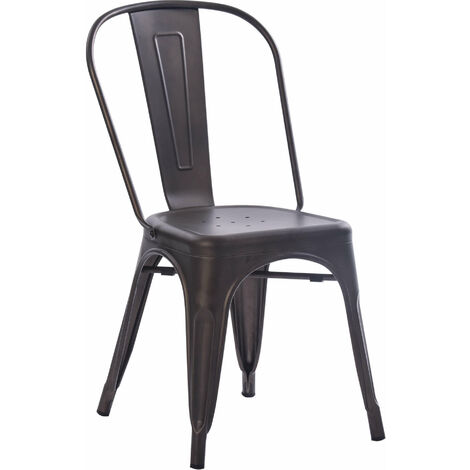 Chaise en acier stainable dans un style industriel moderne style industriel sombre